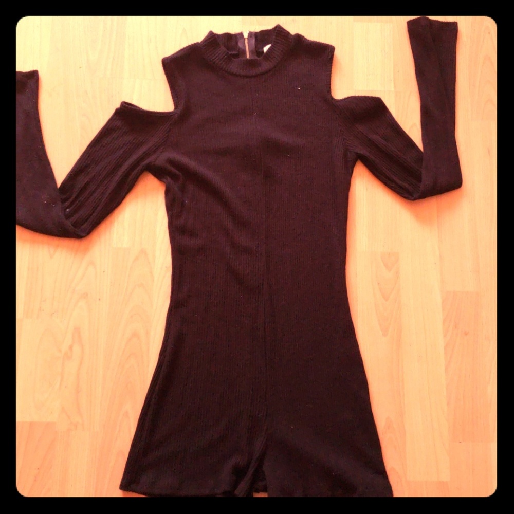 Black short romper
